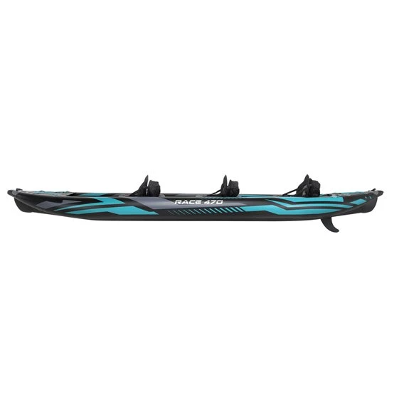 Extasea Race 470 3er Drop-Stitch Kajak Aufblasbar Luftboot Schlauchboot Blau - Image 4