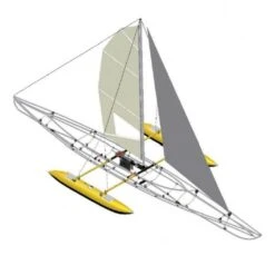 Triton Besegelung Mehrsitzer / Segel Vorsegel Inkl. Auslegersystem